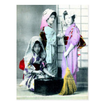 Three Maids postcard reproduction