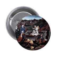 Three Maries At The Sepulcher By Eyck Hubert Van ( Pinback Button