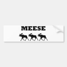 Three Meese Funny Bumper Stickers