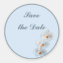 Three Orchids Round Stickers