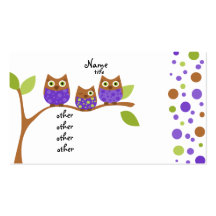 Three Owls Business Card