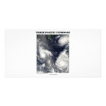 Three Pacific Typhoons (Satellite Picture) Photo Cards