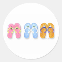 Three Pairs of Flip-Flops Sticker