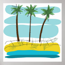 Three Palms Square Poster