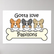 Three Papillons Print