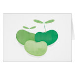 Three peas from a pod greeting card