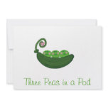 Three Peas In a Pod Personalized Invitation
