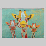 Three Peeking Giraffes Placemat placemats