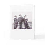 Three people at a beach cards
