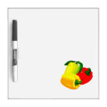 Three peppers graphic red yellow green Dry-Erase boards