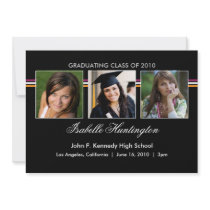 Three Photos Bar Graduation Announcement