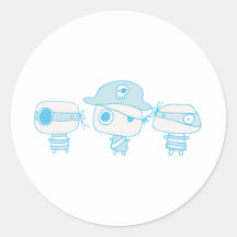Three pirates blueprinted sticker
