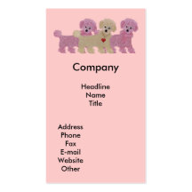 Three Poodles Business Card Templates