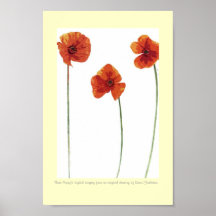 Three Poppy's Poster