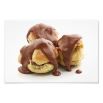 three profiteroles photographic print