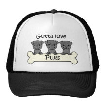 Three Pugs Mesh Hat