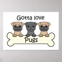 Three Pugs