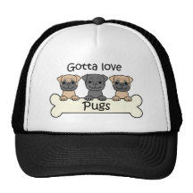 Three Pugs Trucker Hats