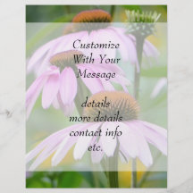Three Purple Coneflowers Personalized Flyer