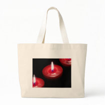 Three Red Candles Tote Bags