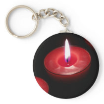 Three Red Candles Keychains