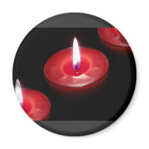 Three Red Candles Refrigerator Magnet