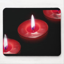 Three Red Candles Mouse Pads