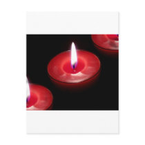 Three Red Candles Post Card