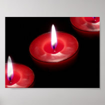 Three Red Candles Posters