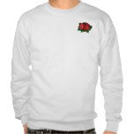 Three Red Gerbera Daisies Mens Pullover Sweatshirts