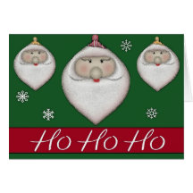 Three Santas Christmas Card for Family & Friends