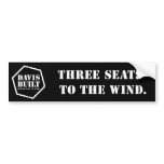 THREE SEATS TO THE WIND. (black)