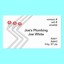three shiny pipes and valves business cards