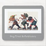 Three Skating Dachshunds - A Rollerblader's mousepads