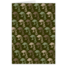 Three Skulls Go Commando Greeting Card