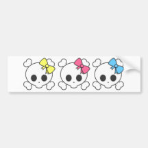 Three Skully Bunch Bumper Stickers