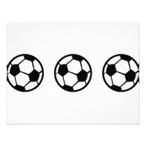 three soccer balls icon invitations