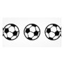 three soccer balls icon photo card template