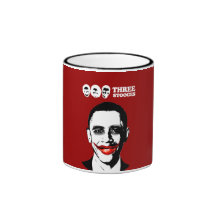 THREE STOOGES BUMPER STICKER COFFEE MUGS