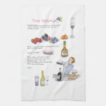 three stripes cocktail bar towel