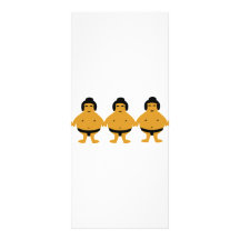three sumos icon personalized rack card