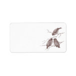Three Sweet Little Birds Conversation Custom Address Label