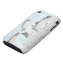 THREE SWIMMING SALMON TOUGH IPHONE 3 COVER