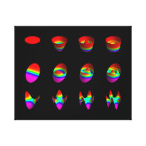 Three types of Zernike polynomials canvas prints
