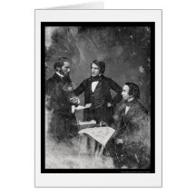 Three Unidentified Men Daguerreotype 1853 Greeting Cards