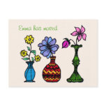 Three Vases Art Personalized Change of Address Post Cards