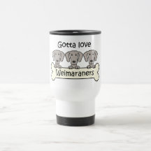 Three Weimaraners Coffee Mugs