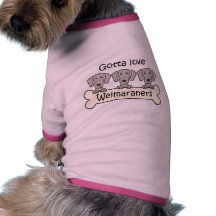 Three Weimaraners Dog Tee