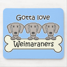 Three Weimaraners Mousepads