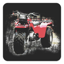 Three Wheeled ATC Red Trike Motorbike